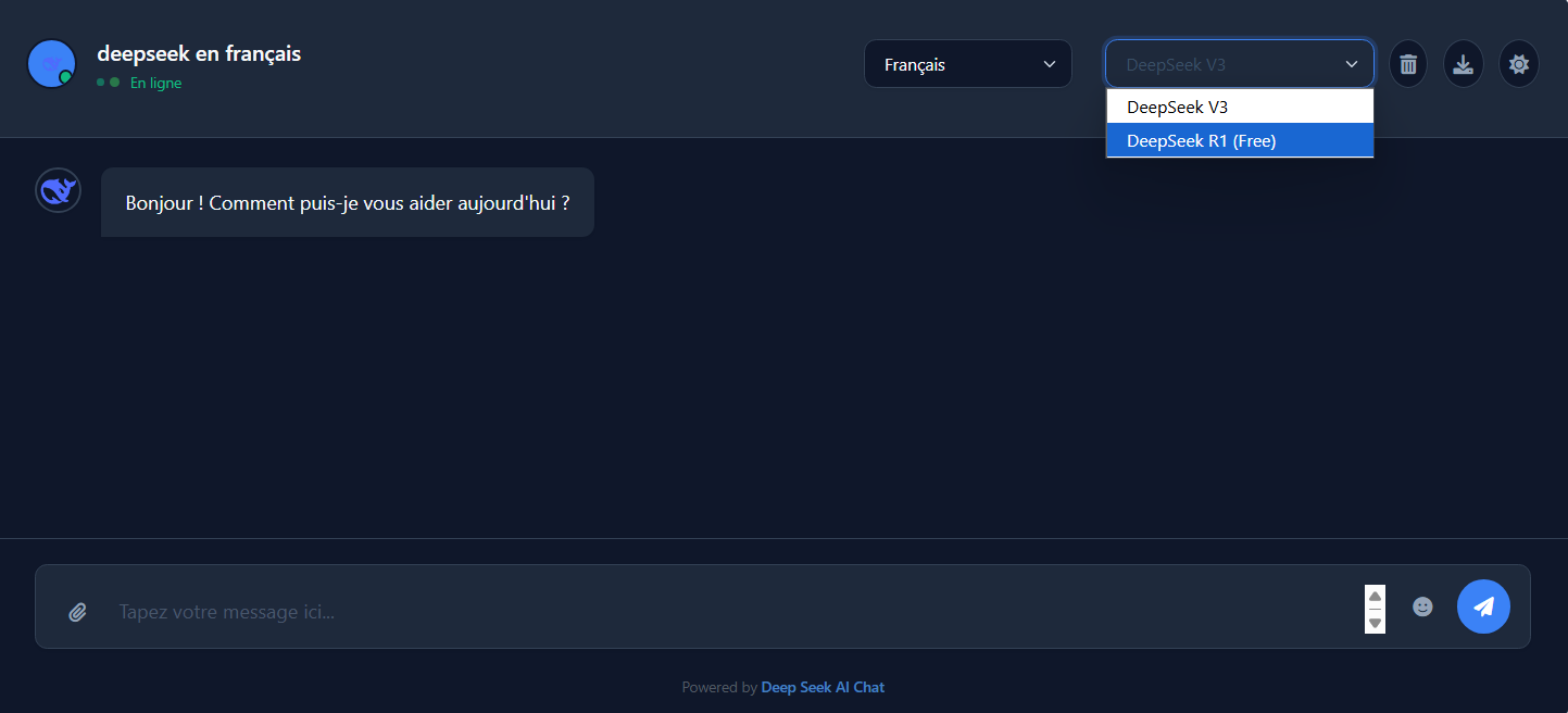 DeepSeek propose plusieurs modèles spécialisés pour différents besoins :